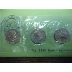 1980 P/D/S SBA DOLLAR SOUVENIR SET
