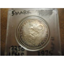 1975 GERMAN SILVER 5 MARK UNC