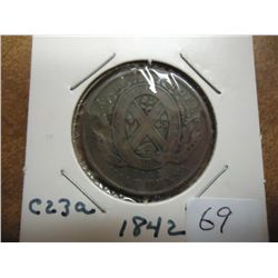 1842 BANK OF MONTREAL HALF PENNY BANK TOKEN