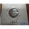 Image 1 : 1862 GREAT BRITAIN SILVER 1 1/2 PENCE