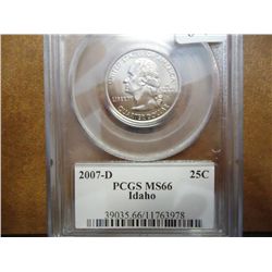 2007-D IDAHO QUARTER PCGS MS66