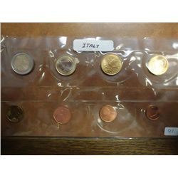 2002 ITALY UNC EURO SET 1 CENT- 2 EURO, 8 COINS