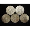 Image 2 : 5 ASSORTED 40% SILVER KENNEDY HALF DOLLARS