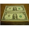 Image 1 : 2-2003-A $1 FRN'S LOW CONSECUTIVE SERIAL 'S (UNC)