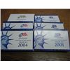 Image 1 : 2001,02,03,04,06 & 07 US PROOF SETS WITH BOXES