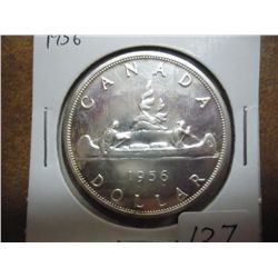 1956 CANADA SILVER DOLLAR AU