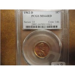 1962-D LINCOLN CENT PCGS MS64RD