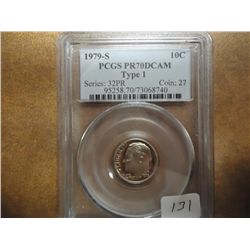 1979-S TYPE I ROOSEVELT DIME PCGS PR70 DCAM