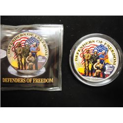 2001 COLORIZED AMERICAN SILVER EAGLE "DEFENDERS