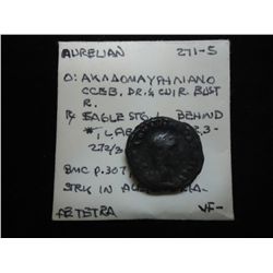 271-275 A.D. AURELIAN ANCIENT COIN ON THICK