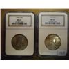 Image 1 : 1953-S & 1963 FRANKLIN HALF DOLLARS NGC MS65'S