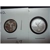 Image 1 : 2 MEXICO SILVER LIBERTADS UNC 2013 1/10 OZ. AND