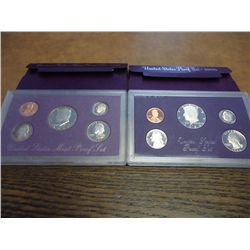 1986 & 1989 US PROOF SETS (WITH BOXES)