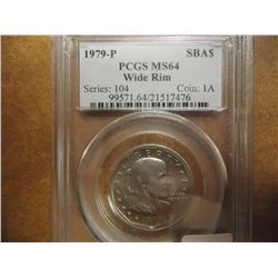 1979-P WIDE RIM SBA DOLLAR PCGS MS64