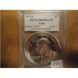 1973-S IKE DOLLAR PCGS PR68 DCAM