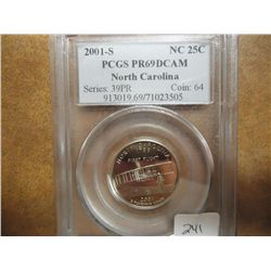 2001-S NORTH CAROLINA QUARTER PCGS PR69 DCAM