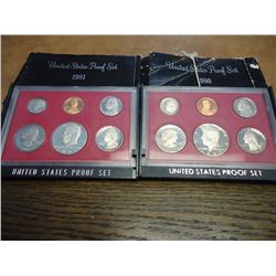 1980 & 1981 US PROOF SETS (WITH BOXES)