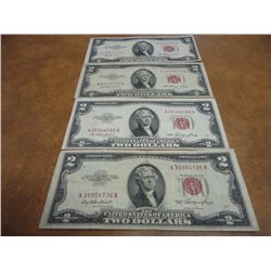 4-1953 $2 RED SEAL US NOTES