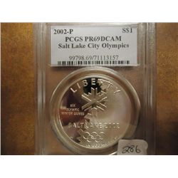2002-P SALT LAKE CITY OLYMPICS SILVER DOLLAR PCGS
