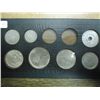 Image 2 : SET OF 7 GREECE COINS IN VINTAGE HOLDER SOME SILV.