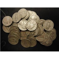 40 ASSORTED 35% SILVER JEFFERSON WAR NICKELS