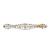 Image 2 : 18KT Two-Tone Gold 1.00ctw Diamond Pin
