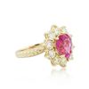 Image 2 : 14KT Yellow Gold 2.61ct Tourmaline and Diamond Ring