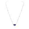 Image 1 : 14KT White Gold 5.52ct Tanzanite and Diamond Necklace