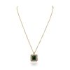 Image 2 : 14KT Yellow Gold 5.19ct Emerald and Diamond Pendant With Chain