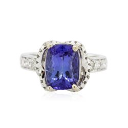 18KT White Gold 3.06ct Tanzanite and Diamond Ring