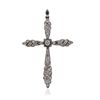 Image 1 : 14KT White Gold Diamond Cross Pendant