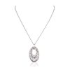 Image 1 : 18KT White Gold 1.45ctw Diamond Pendant With Chain