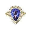 Image 1 : 14KT Yellow Gold 3.24ct Tanzanite and Diamond Ring