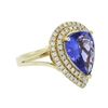 Image 2 : 14KT Yellow Gold 3.24ct Tanzanite and Diamond Ring