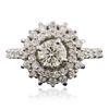 Image 1 : 14KT White Gold 1.56ctw Diamond Ring