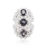 Image 1 : 14KT White Gold 5.92ctw Spinel and Diamond Ring