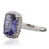 Image 2 : 14KT White Gold 3.45ct Tanzanite and Diamond Ring