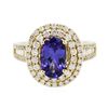 Image 1 : 14KT Yellow Gold 1.80ct Tanzanite and Diamond Ring