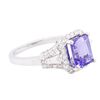 Image 2 : 14KT White Gold 2.29ct Tanzanite and Diamond Ring