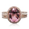 Image 1 : 14KT Rose Gold 3.16ct Tourmaline and Diamond Ring