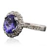 Image 2 : 14KT White Gold 2.24ct Tanzanite and Diamond Ring