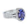 Image 2 : 14KT White Gold 2.79ct Tanzanite and Diamond Ring