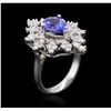 Image 3 : 14KT White Gold 2.45ct Tanzanite and Diamond Ring