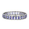 Image 2 : 14KT White Gold 19.75ctw Tanzanite and Diamond Bracelet