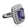 Image 2 : 14KT White Gold 6.10ct Tanzanite and Diamond Ring