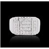 Image 1 : 14KT White Gold 0.88ctw Diamond Ring