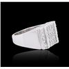 Image 2 : 14KT White Gold 0.88ctw Diamond Ring