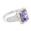 Image 2 : 14KT Two-Tone Gold 3.30ct Tanzanite and Diamond Ring