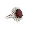 Image 2 : 14KT White Gold 6.56ct Ruby and Diamond Ring