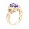 Image 3 : 14KT Yellow Gold 2.33ct Tanzanite and Diamond Ring